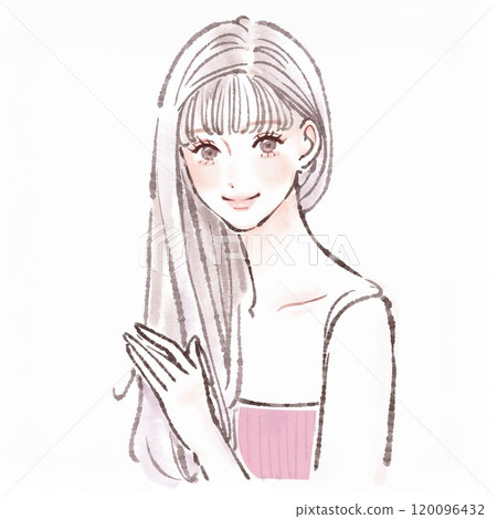 Illustration material of women and girls 120096432