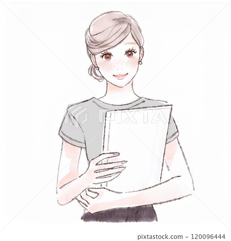 婦女和女孩插畫素材 120096444