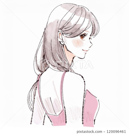 Illustration material of women and girls Illustration material of women and girls 120096461