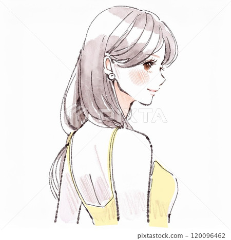 Illustration material of women and girls Illustration material of women and girls 120096462