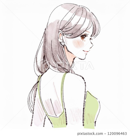 Illustration material of women and girls Illustration material of women and girls 120096463