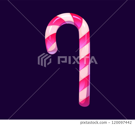Cartoon valentine candy cane sweets, lollypop, confectionery featuring glossy swirl pattern in shades of pink and white. Vector Holiday party dessert. Playful romantic treat for valentines day event Cartoon valentine candy cane sweets, lollypop, confectionery featuring glossy swirl pattern in shades of pink and white. Vector Holiday party dessert. Playful romantic treat for valentines day event 120097442