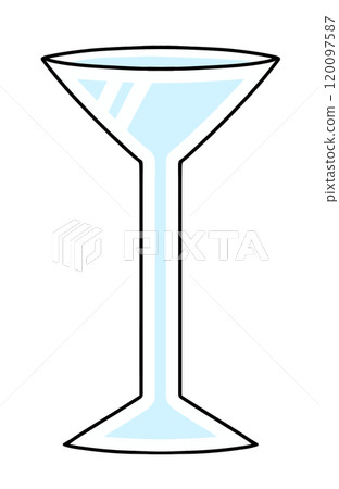 A simple and simple cocktail glass with a solid color 120097587