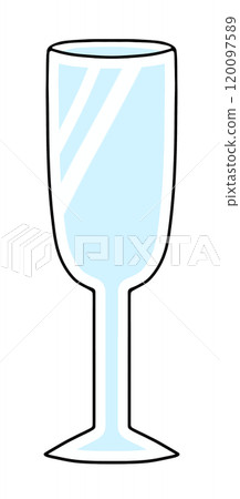 A simple sour glass with a solid color 120097589
