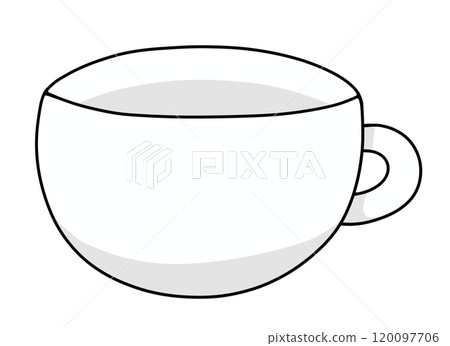 A simple shallow mug with a solid color A simple shallow mug with a solid color 120097706