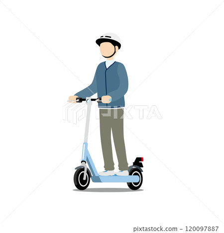 騎電動踢板的男人 120097887