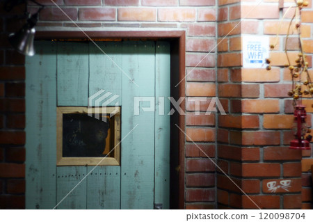 Underground shot bar entrance 120098704