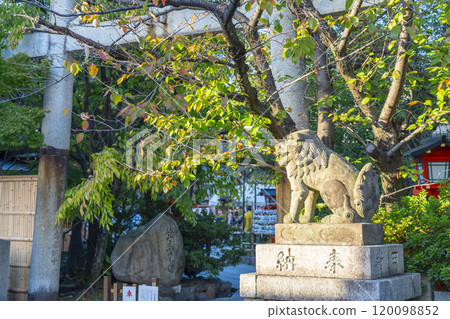 Kyoto Yasui Konpira Shrine stone torii gate Kyoto Yasui Konpira Shrine stone torii gate 120098852