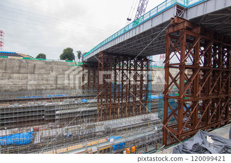 Construction site at Linear Hashimoto Station Construction site at Linear Hashimoto Station 120099421