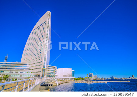 日本橫濱市景 從女神大橋 = 7 街眺望 Pacifico 橫濱、Pukari-san 大橋、港公園(後中央綠)等 日本橫濱市景 從女神大橋 = 7 街眺望 Pacifico 橫濱、Pukari-san 大橋、港公園(後中央綠)等 120099547