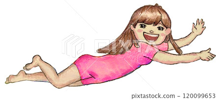 Swimming girl 120099653