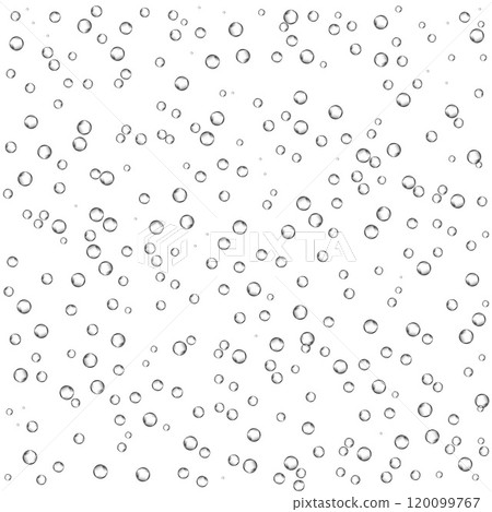 Oxygen air bubbles flow in water on white background. Oxygen air bubbles flow in water on white background. 120099767