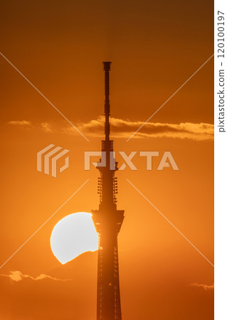 Tokyo Skytree and Diamond Fuji 120100197
