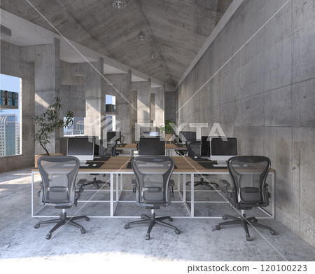 A sleek, office room 120100223