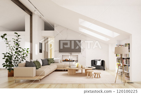 Bright, minimalist loft living room Bright, minimalist loft living room 120100225