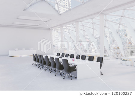 A sleek, office conference room 120100227