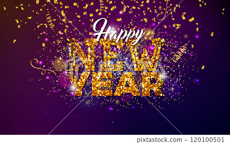2025 Happy New Year Illustration with Gold Glittered Typography Lettering and Falling Confetti on Shiny Background. Christmas Holiday Design for Flyer, Greeting Card, Banner, Celebration Poster, Party 2025 Happy New Year Illustration with Gold Glittered Typography Lettering and Falling Confetti on Shiny Background. Christmas Holiday Design for Flyer, Greeting Card, Banner, Celebration Poster, Party 120100501