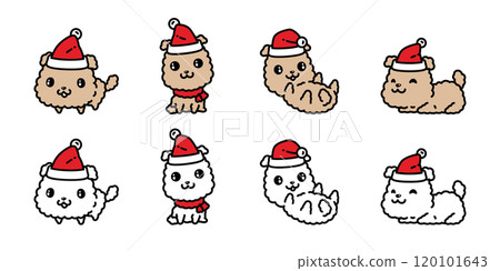 dog vector fluffy puppy christmas hat santa claus scarf icon cartoon character terrier cocker spaniel poodle yorkshire terrier pet doodle illustration clip art symbol isolated design dog vector fluffy puppy christmas hat santa claus scarf icon cartoon character terrier cocker spaniel poodle yorkshire terrier pet doodle illustration clip art symbol isolated design 120101643