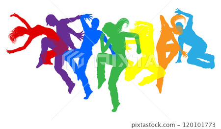 Dancers Silhouette Street Dance Poses Silhouettes 120101773