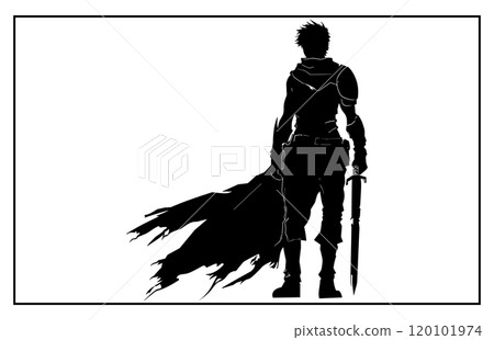Stylish silhouettes of cosplay, illustration cosplay 120101974