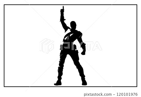 Stylish silhouettes of cosplay, illustration cosplay Stylish silhouettes of cosplay, illustration cosplay 120101976