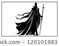 Stylish silhouettes of cosplay, illustration cosplay Stylish silhouettes of cosplay, illustration cosplay 120101983