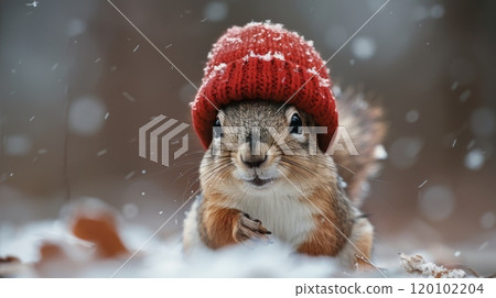 Winter season animal concept. Winter season animal concept. 120102204