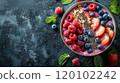 Healthy Lifestyle concept - colorful breakfast 120102242