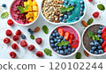 Healthy Lifestyle concept - colorful breakfast 120102244