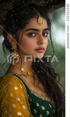 Vibrant Holi Festival Powder Splash Against Black Background Generative AI 120102336