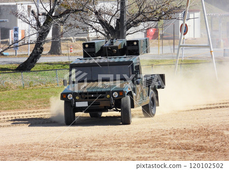Ground Self-Defense Force Type 93 short-range surface-to-air guided missile participating in training exhibition 120102502