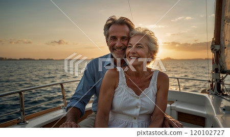 An elderly couple loving each other An elderly couple loving each other 120102727