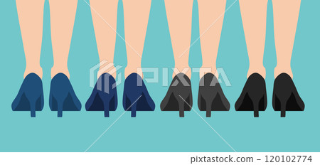 Illustration of a woman's legs wearing high heels Illustration of a woman's legs wearing high heels 120102774