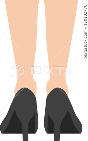 Illustration of a woman's legs wearing high heels 120102776