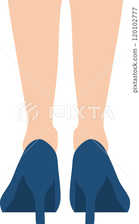 Illustration of a woman's legs wearing high heels 120102777