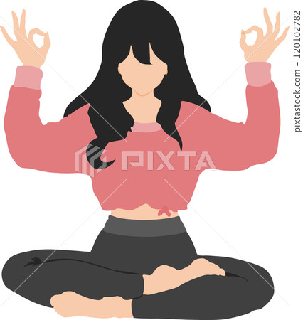 瑜伽婦女的例證 120102782