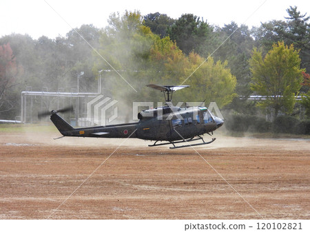 Japan Ground Self-Defense Force helicopter UH-1J taking off 120102821