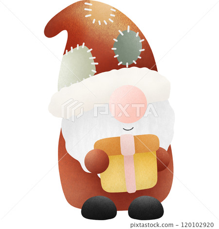 santa claus with a gift santa claus with a gift 120102920