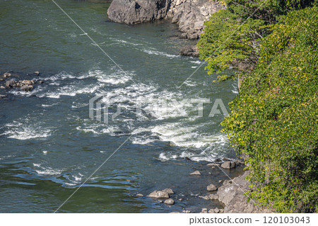Scenery of the upstream of the Uji River, Uji City, Kyoto Prefecture 120103043
