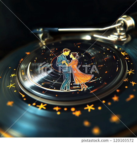 dance to a vinyl record 120103572