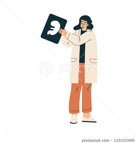 Woman Doctor Character as Professional Hospital Worker with Baby Screen Vector Illustration Woman Doctor Character as Professional Hospital Worker with Baby Screen Vector Illustration 120103990