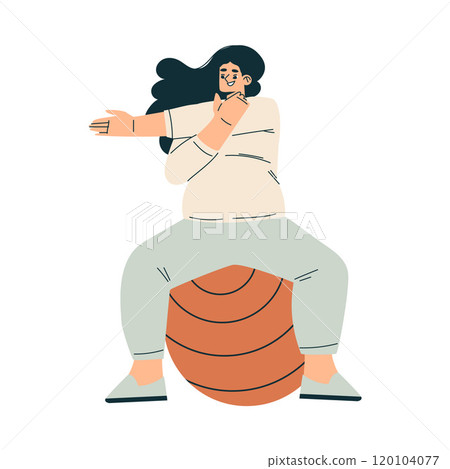 Pregnancy Planning with Young Woman Do Physical Exercise on Vector Illustration Pregnancy Planning with Young Woman Do Physical Exercise on Vector Illustration 120104077