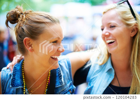 Having fun with my best friend. Two friends having fun at a festival. Having fun with my best friend. Two friends having fun at a festival. 120104283