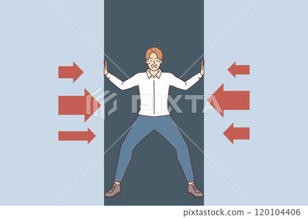 Walls put pressure on business man, causing attack of claustrophobia and fear of being crushed 120104406