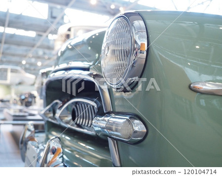 Lime green classic car Lime green classic car 120104714