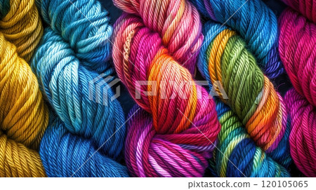 Multicolored cotton yarn for knitting Multicolored cotton yarn for knitting 120105065