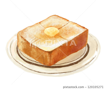 手繪厚片奶油吐司 手繪厚片奶油吐司 120105271