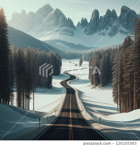Snow road　 120105563
