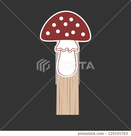Small Wooden Clothes Peg decorated with cute fly agaric mushroom. Isolated design element for Autumn and Christmas pins. Vector illustration of Clothespin. Small Wooden Clothes Peg decorated with cute fly agaric mushroom. Isolated design element for Autumn and Christmas pins. Vector illustration of Clothespin. 120105703