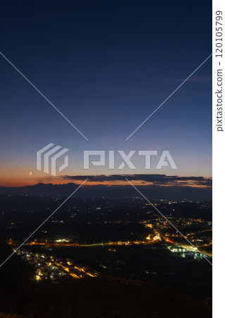 View of the city at night from above View of the city at night from above 120105799